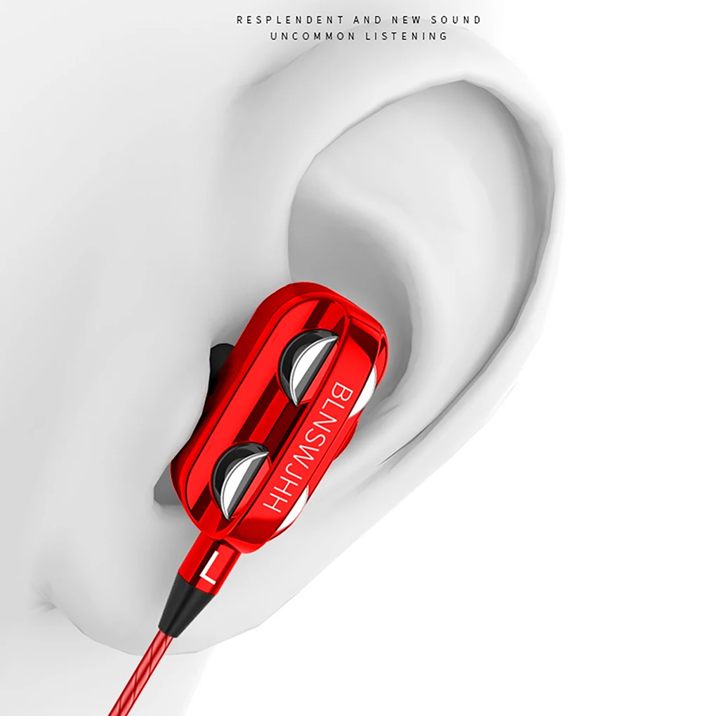 

Dual Drive 6D Stereo Wired Earphone Universal In-Ear Heavy Bass Stereo Wired Earphones Sports Gaming Headsets with Mic For Phone