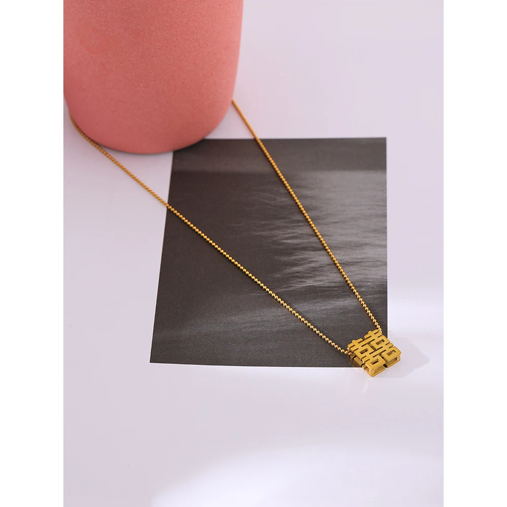 Ожерелье-подвеска из нержавеющей стали с китайским иероглифом - купить по