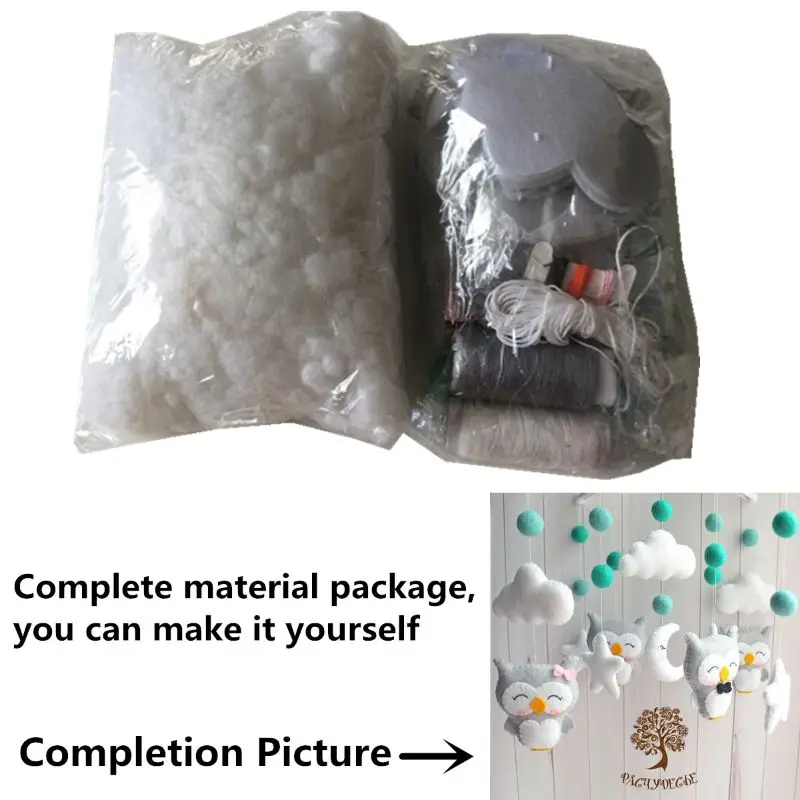 Material (Blue) Детское крепление для детской кроватки комплект кронштейна для погремушек заводная Музыкальная шкатулка DIY кровать Колокольчик Материал посылка игрушка для беременных мам ручной работы Игрушки для малышей - Цвет: Material (Blue)