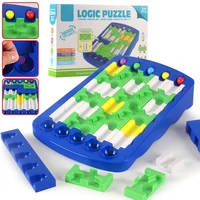 kids training iq puzzlechallenges logical maze ball bead route run race track mind brain intellectual board game toy for kids