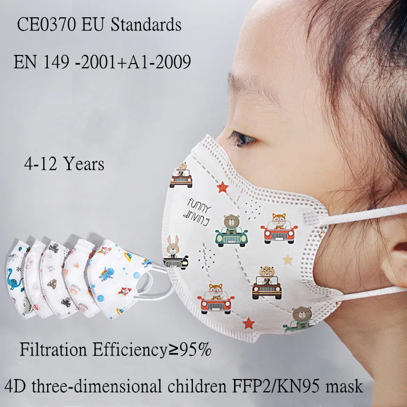 Respirator kids KN95 masque enfant ffp2 Face Mask Lnfantil Spanish 4-12 Old Niños Kid Masks Protective For Baby CE ffp2 niñas