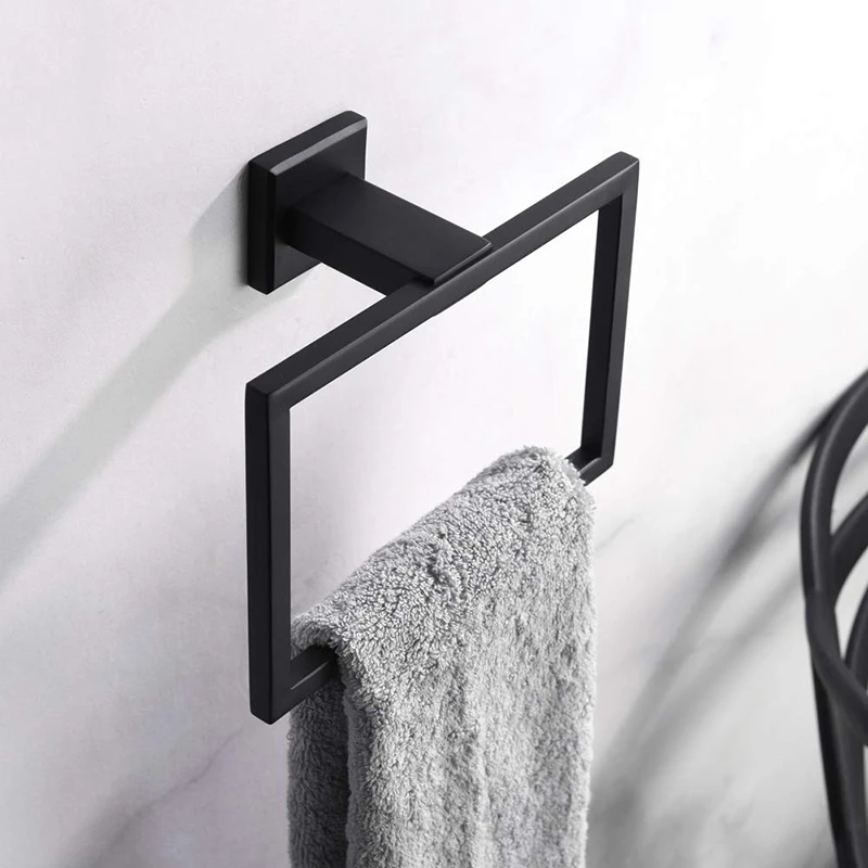 

304 Stainless Steel Toilet Paper Holder Storage Bathroom Towel Dispenser Paper Roll Holder Modern Square Wall-Mounted Towel Rack