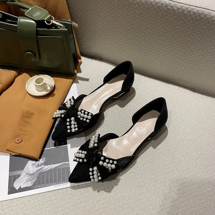 

Ladies Flat Shoes Bowknot Shoes Woman Soft Sole Pointed Toe Comfortable Pregnant Women's Shoes Loafers 2021