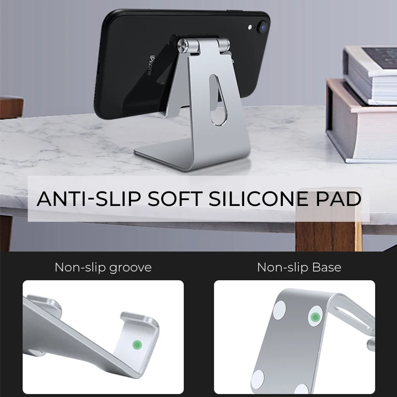 desk mobile phone holder metal cell phone holder for iphone x xs max 8 7 6 12 phone stand desk for samsung s20 fe xiaomi huawei free global shipping