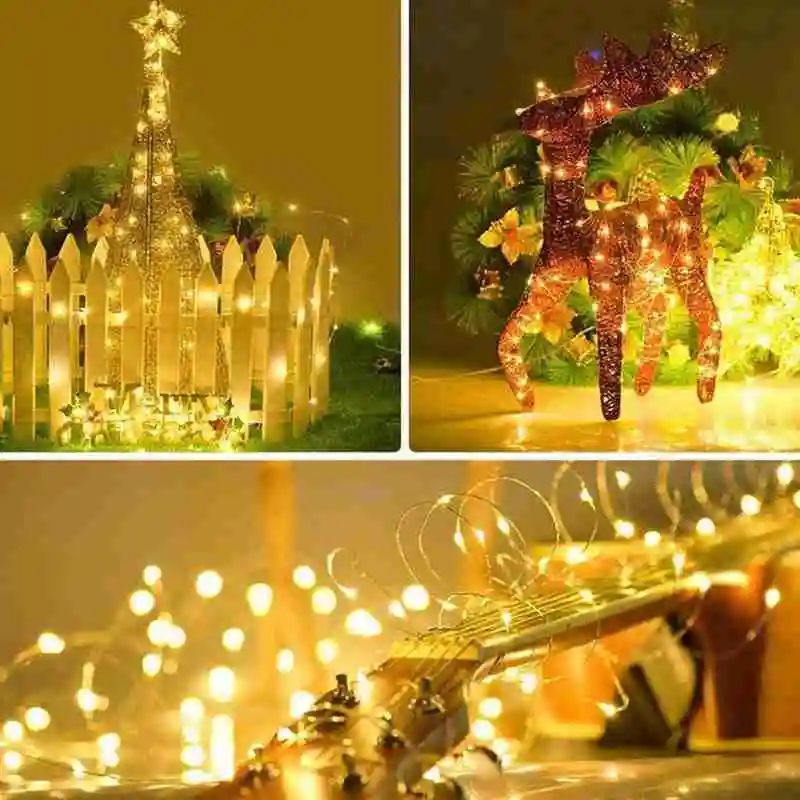 

200Led Solar Copper Wire Lamp Outdoor Solar Fairy 20m String Garden For Wedding Light Christmas Solar Garland G1O4