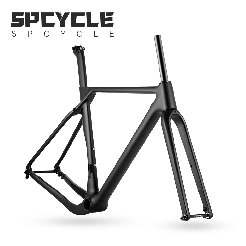 

Spcycle Aero углеродная велосипедная Рама для гравия 700C велосипедная Рама для велоспорта сквозная ось дисковый тормоз карбоновая рама для грави...