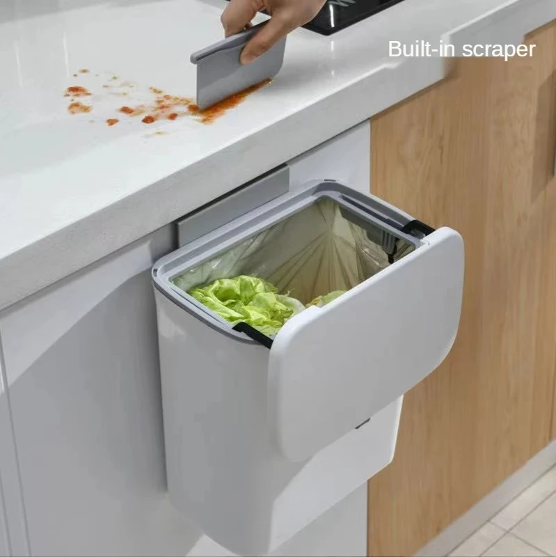 

7L/9L Wall Mounted Trash Can Bag Kitchen Cabinet Storage Smart Bucket Bathroom Recycling Trash Bins Trashcan мусорное ведро