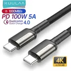 USB-кабель KUULAA 100 Вт с портом Type-C для быстрой зарядки, 5 А