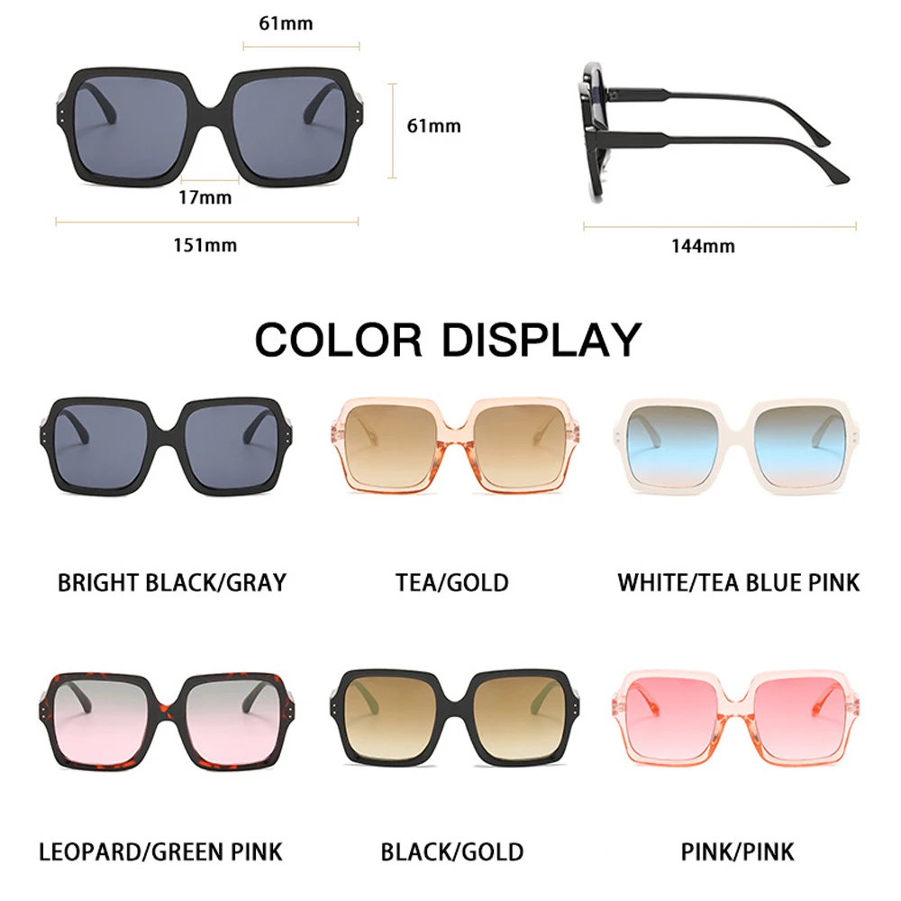 YAMEIZE Fashion Square Oversized Sunglasses Women Luxury Brand Big Shade Glasses Vintage Sun Female Eyewear Gafas De Sol | Аксессуары