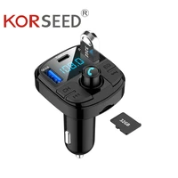korseed car mp3 bluetooth player wireless bluetooth fm transmitter usb interface fast charge 3 0 car charger