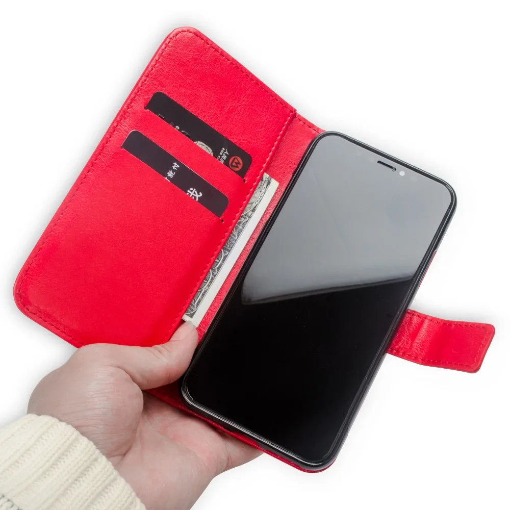 Роскошный кожаный чехол ручной работы для Iphone Xs 11 Pro MAX XR X 8 7 Plus Diy со звездами и заклепками Чехол-книжка Hoesje