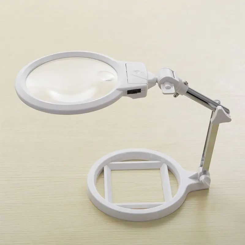 

Foldable 5X Magnifying Glass Multi-functional Desktop Embroidery Loupe Magnifier
