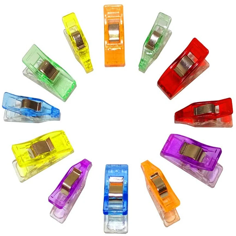 MIUSIE 50 шт. разноцветные пластиковые зажимы для шитья рукоделия одеяла переплета