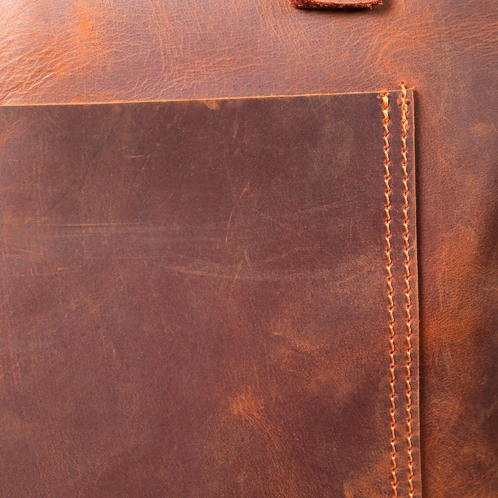 Coffee Leather Tote Bag | Aurora™