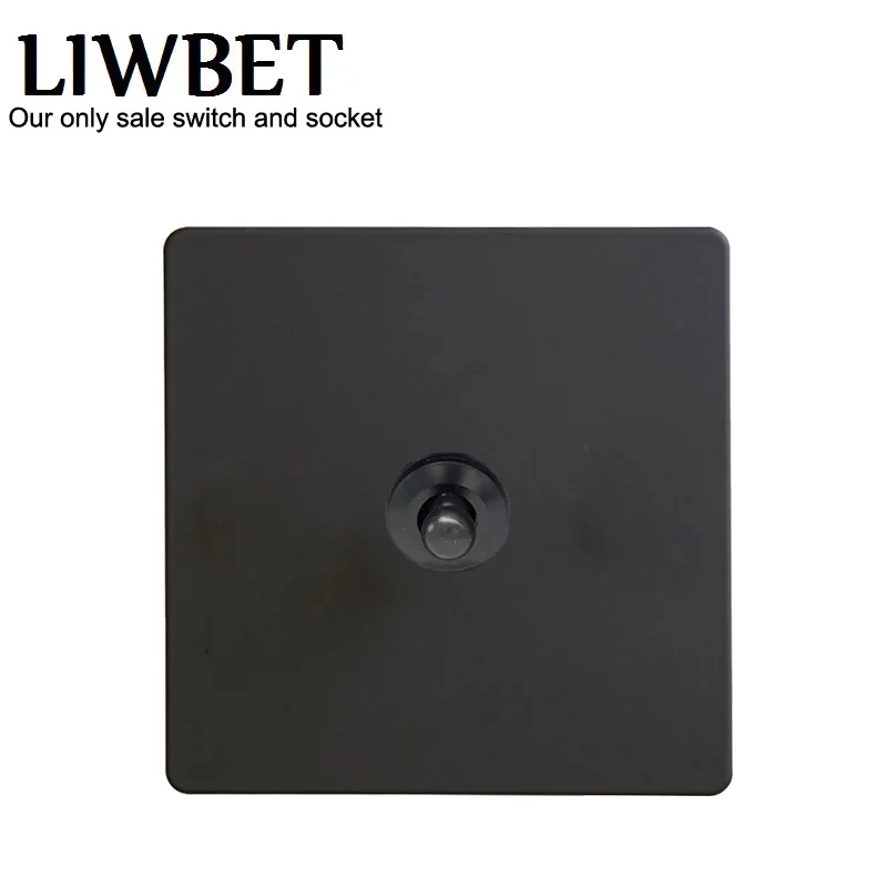 Настенный выключатель LIWBET черного цвета 1 комплект 2 канала панель из нержавеющей
