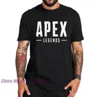 Футболка Apex Legends мужская с принтом логотипа игры Титан, черный топ из 100% хлопка с коротким рукавом, европейские размеры, на лето