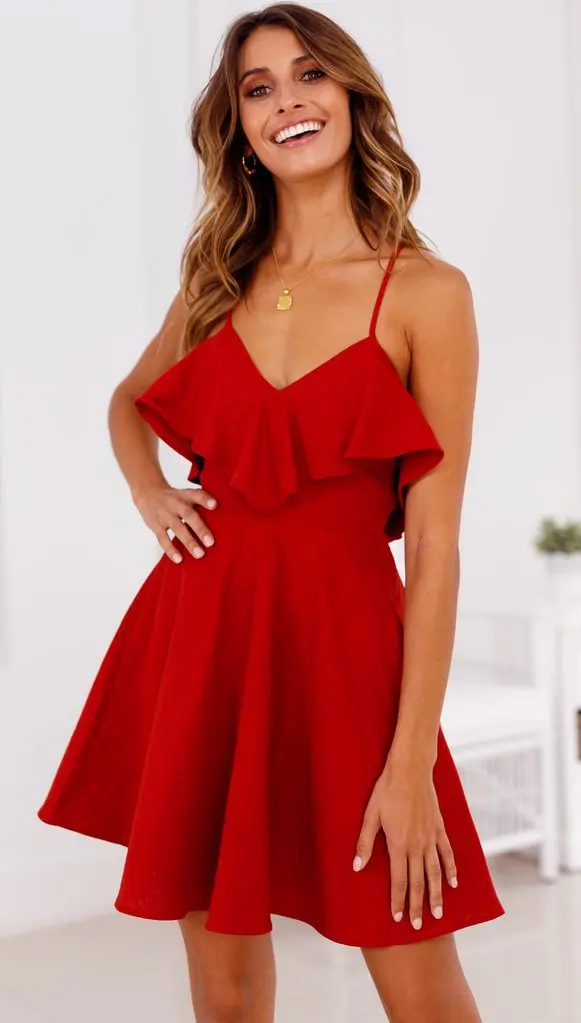 

New Arrival Bohemian Beach Dress Casual Ruffles Summer Dress Women 2022 Spagetti Strap Elegant Short Dress Vestidos