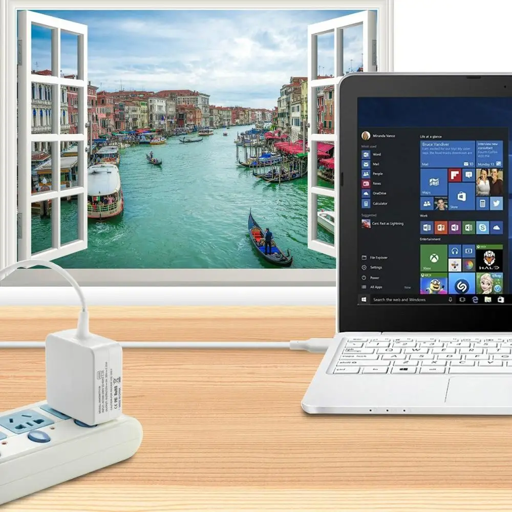 Адаптер для ноутбука с интерфейсом USB Type-C 45 Вт MacBook Pro/Air 2018 iPad Pro Samsung Chromebook Pro/Plus S10/S9