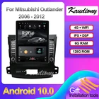 Автомобильный мультимедийный плеер Kaudiony, 9,7 дюйма, в стиле Tesla, Android 10,0, для Mitsubishi Outlander, автомобильное радио, GPS-навигация, 4G 2006-2012
