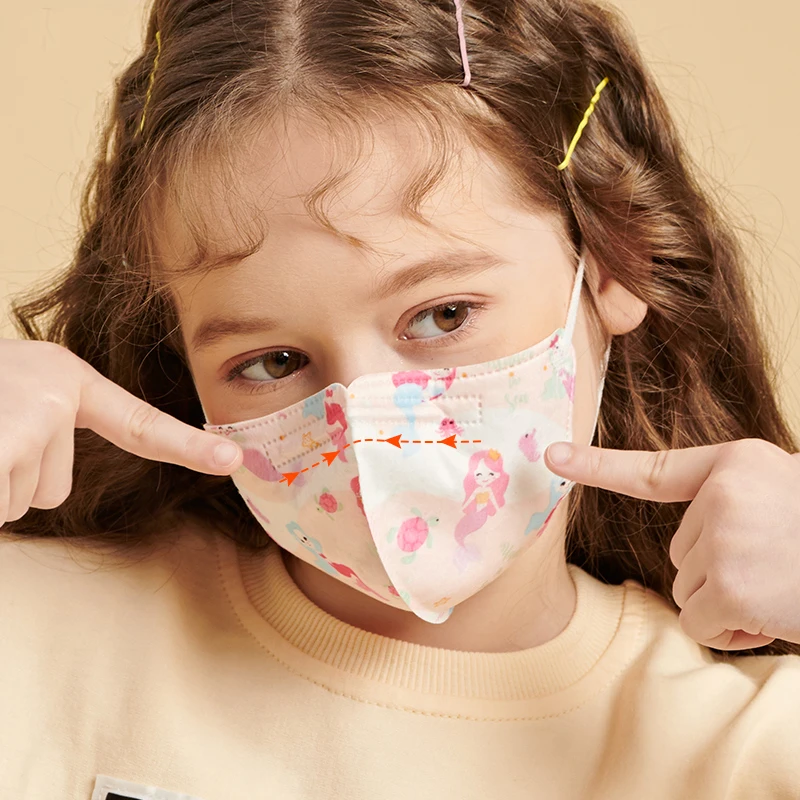10/20 шт. Мультяшные Детские маски Ffp2 пылезащитные KN95 кавайные динозавры