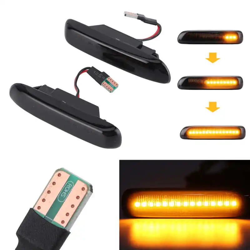 

2pcs Side Marker Light Turn Signal Indicator LED Dynamic Repalcement Fit for 3 series E46 Side Marker Light