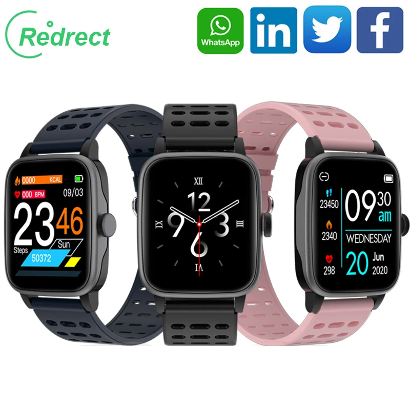 Водонепроницаемые Смарт часы Redrect для мужчин и женщин браслет пульсометр
