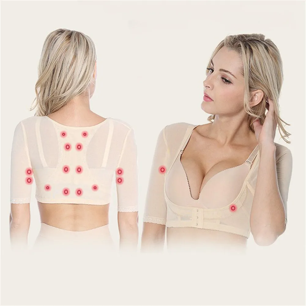 

Magnetic Therapy Women Bra Body Shaping Short-sleeve Chest Support Pregnancy Anti-sagging Gathered Front Button Bras Clothes