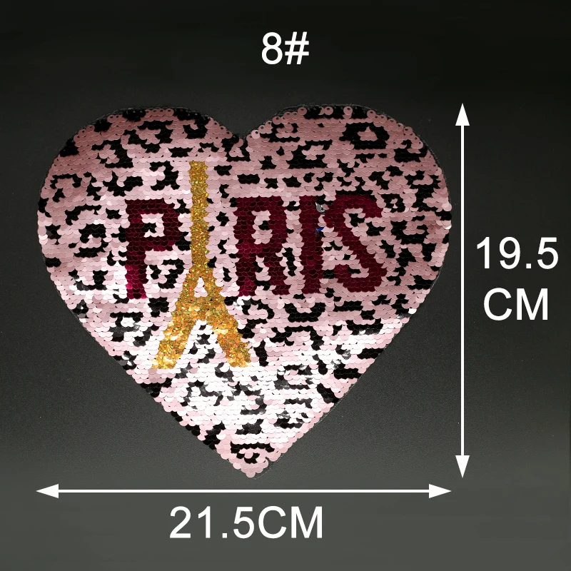 Нашивка с блестками и аппликацией в виде утюга на вышитых заплатках для одежды