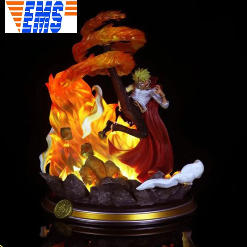 Аниме одна штука соломенная шляпа Пираты Vinsmoke Sanji Diable Jambe сцен с светодиодный