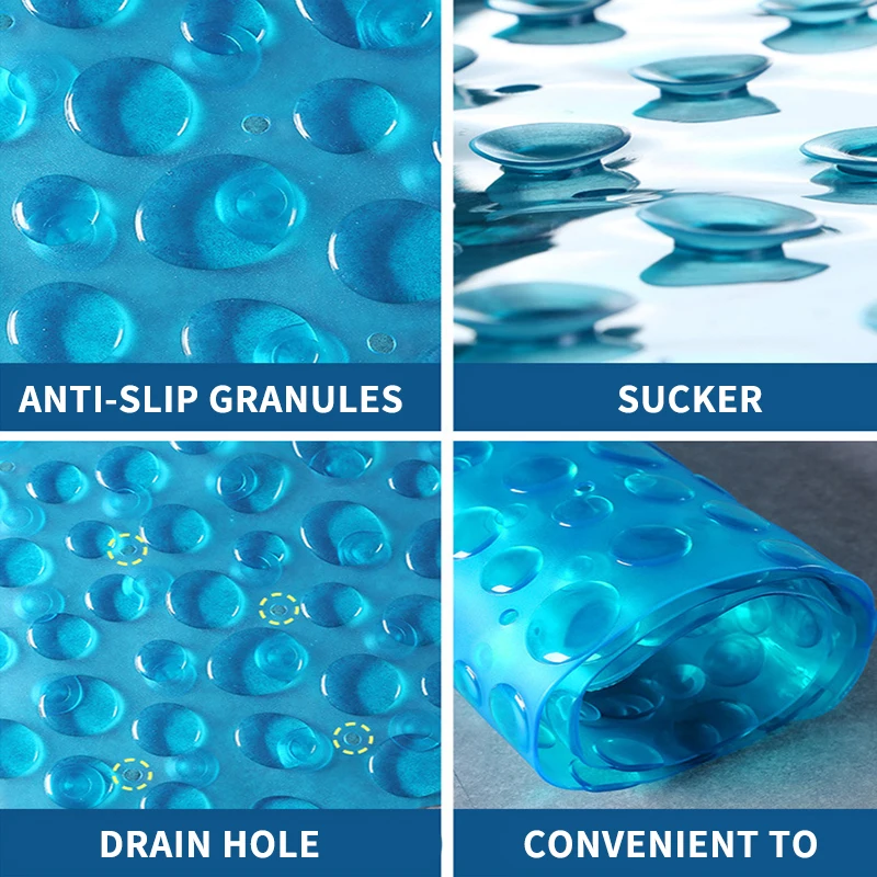 Большой сильный всасывающий коврик для ванной нескользящий душа ПВХ массаж