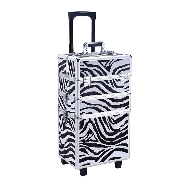 Профессиональный косметический чехол 3 в 1 портативный алюминиевый органайзер