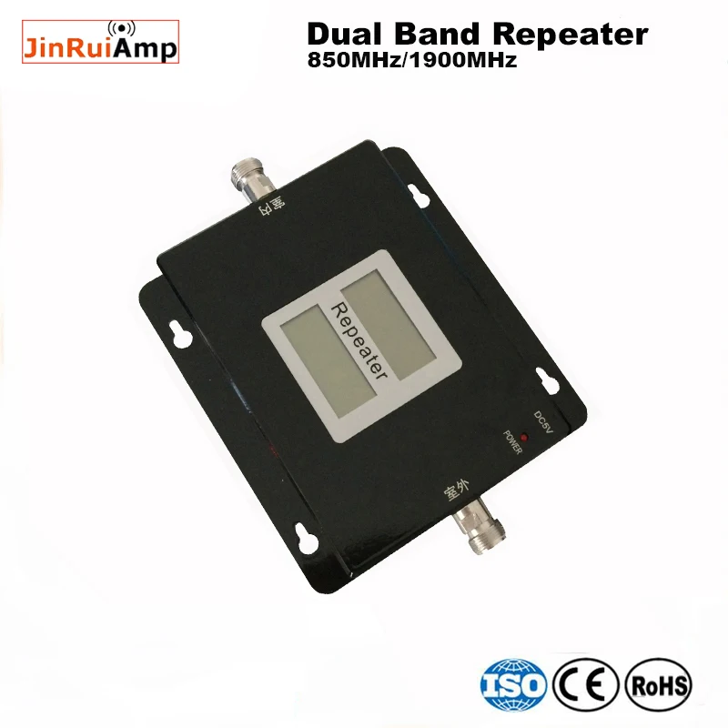

GSM Amplifier 850 3G 1900 65dB Gain Cellular Signal Repeater 850 1900 Dual Band Booster Amplifier 2g 3g