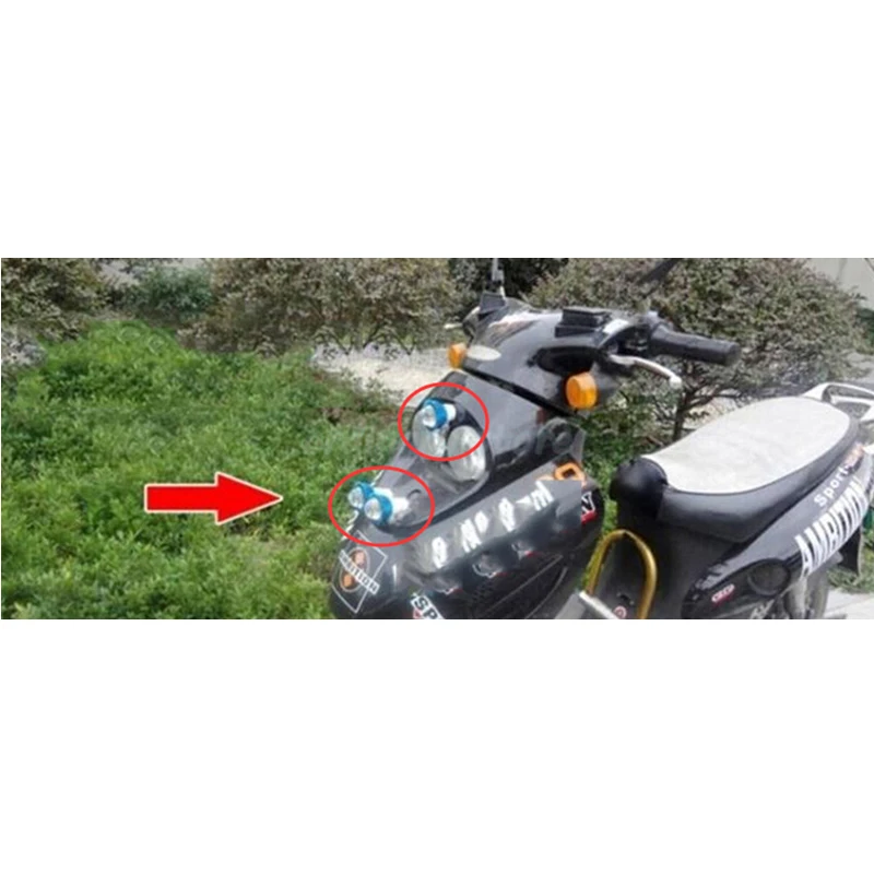 Мотоциклетный светодиодный головной фонарь с большим объективом рыбий глаз