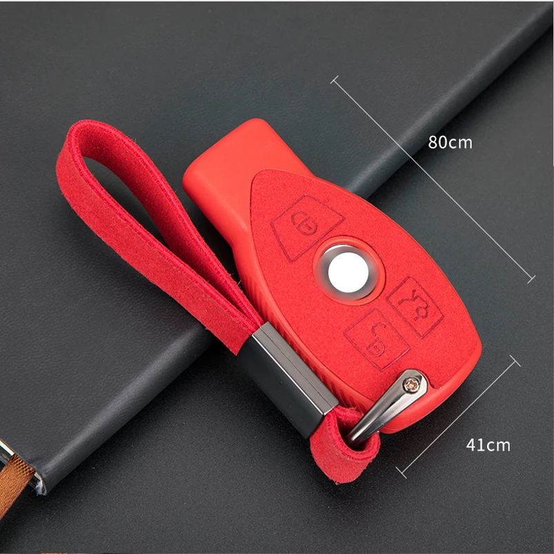 

AMG Style Suede Leather+TPU Car Key Fob Case Cover Holder Bag For Mercedes Benz CLA CLS CLK GLK GLA GLC C180 C250 E250 E320 S500