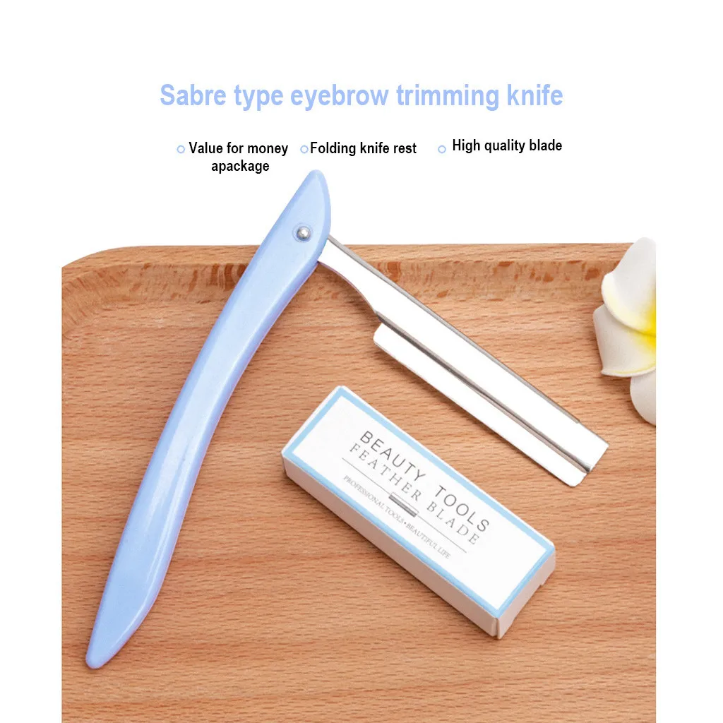 Складной триммер для бровей на вынос безопасная бритва из нержавеющей стали