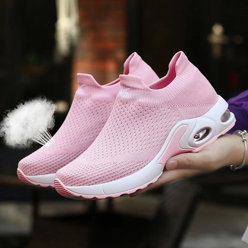 Женские спортивные кроссовки дышащие увеличивающие рост на платформе|Беговая