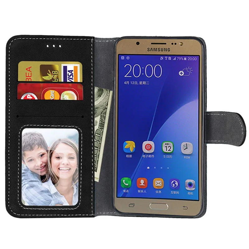 Для samsung Galaxy J7 2016 чехол кожаный для телефона j710 J710F J710M J710FN SM с откидной