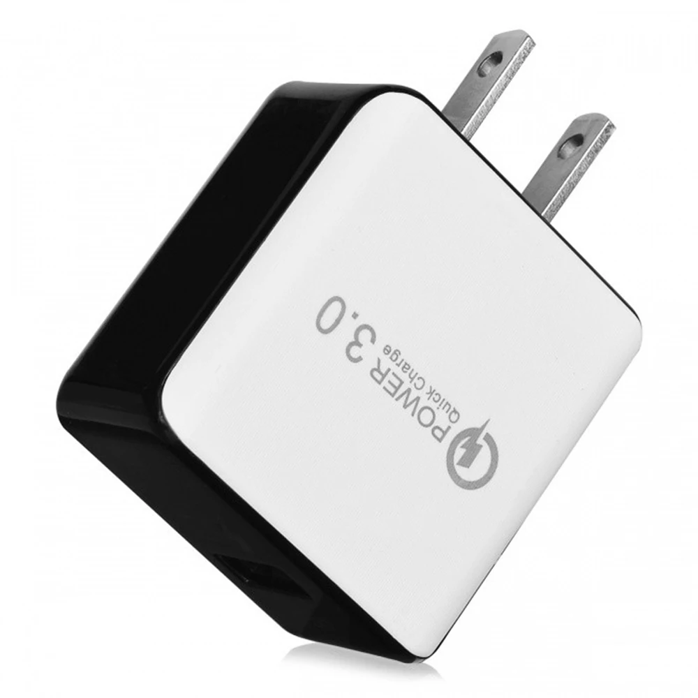 white US Универсальный 18 Вт быстрой зарядки USB 3,0 5 V 3A для Iphone 6 7 8 XR XS X для samsung Samsug s10 9 8 huawei ЕС и США дорожная штепсельная розетка Зарядное устройство - Тип штекера: white US