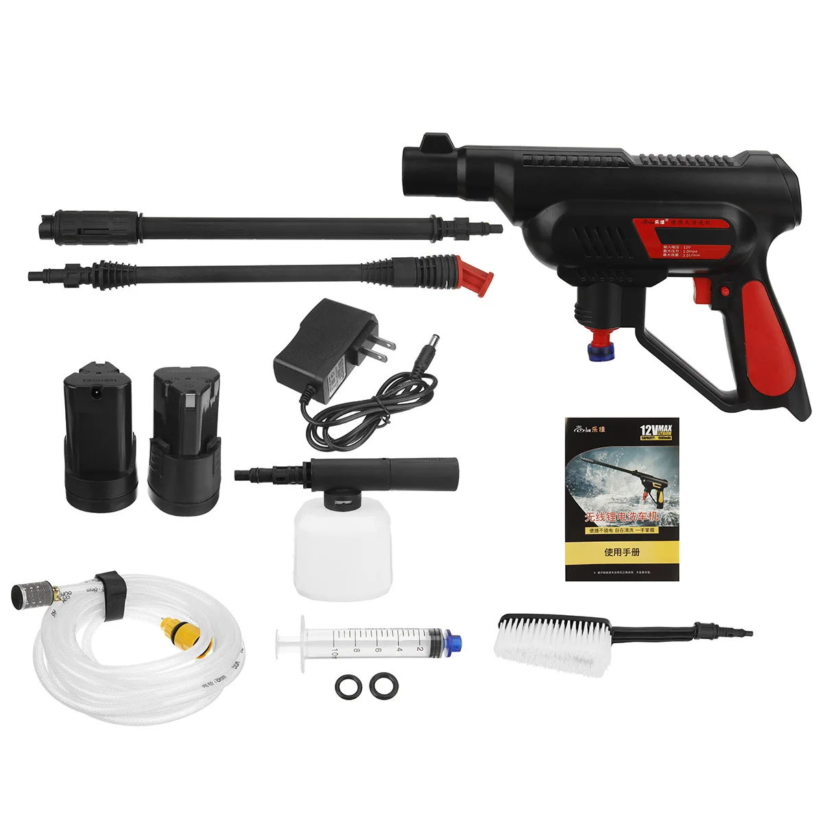 

12V Wireless Electric Car Washer Gun High Pressure Cleaner Foam Nozzle For Auto Cleaning Care Cordless Protable Car Wash Spray