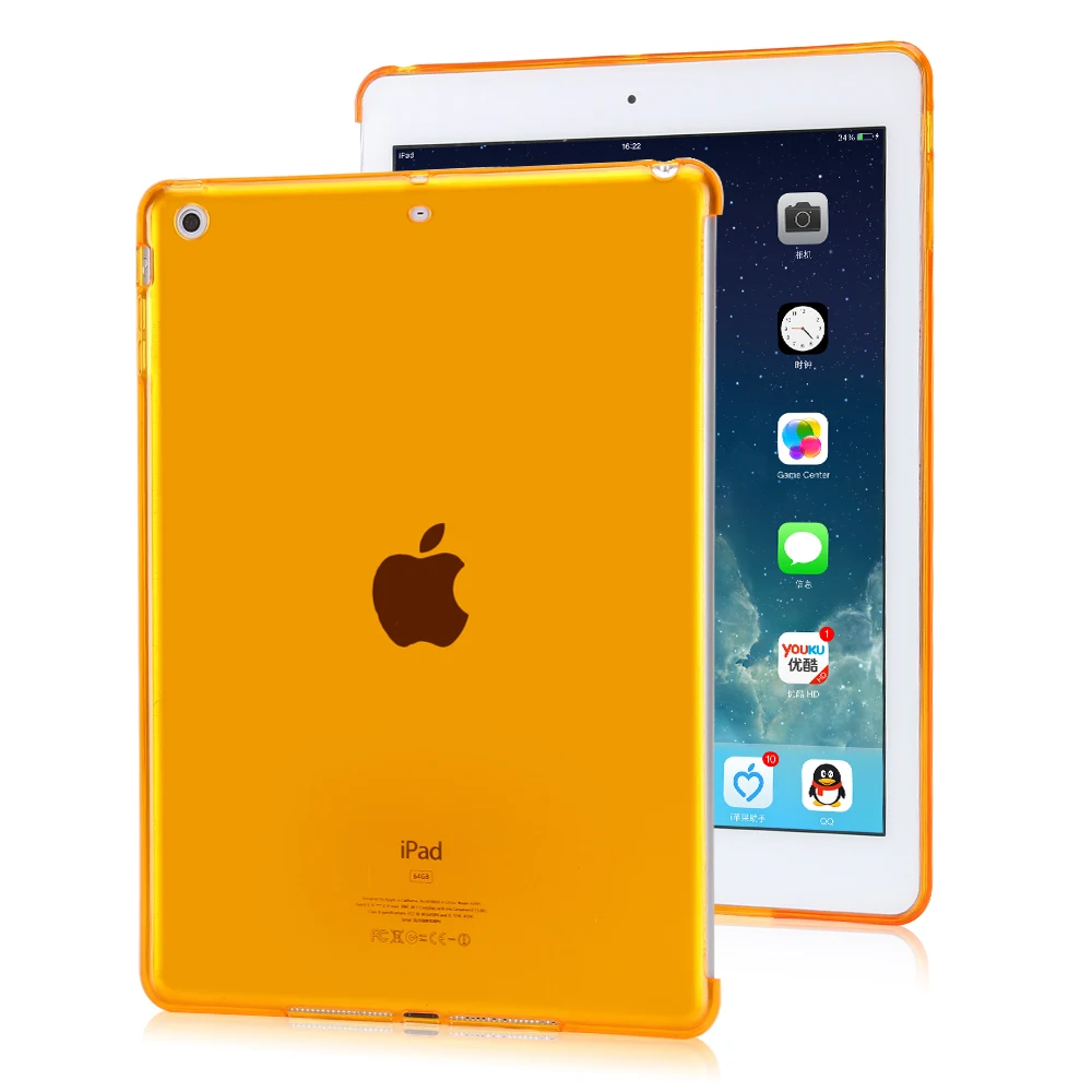 Чехол для ipad 9,7, AIYOPEEN, прозрачный противоударный чехол, мягкий прозрачный ТПУ Тонкий чехол для ipad 9,7 - Цвет: Orange