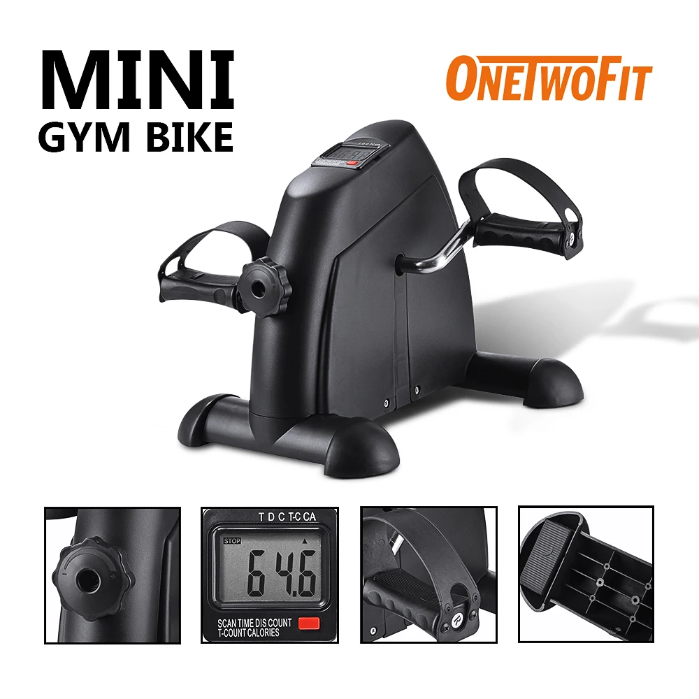 Велотренажер OneTwoFit для дома и офиса миниатюрный тренажер шагов с ЖК