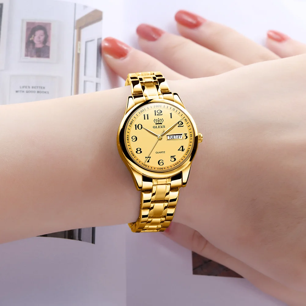 

Fashion Couple Watches Faux Leather Quartz Men and Women Wrist Watch Chronograph Valentine Gift