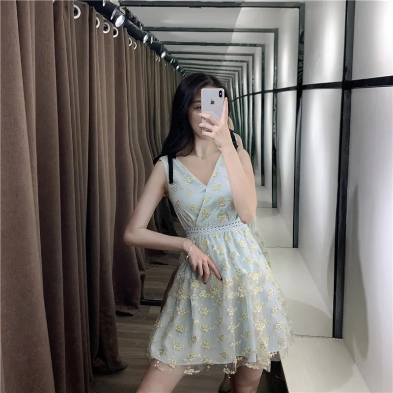 Новинка 2020 летнее женское платье повседневное модное лоскутное без рукавов с