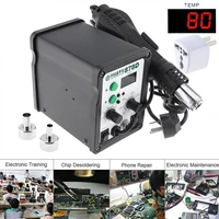 h878d 110v lcd digital display hot air desoldering station with electric soldering iron and soldering iron stent for drying
