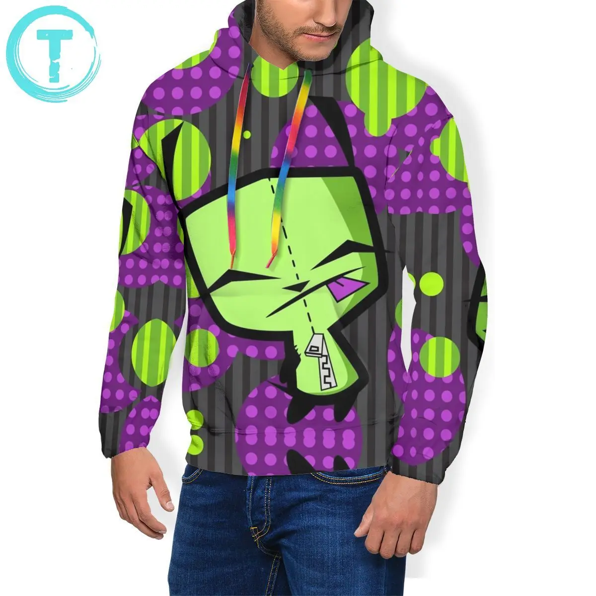 

Invader Zim Hoodie Happy Gir From Invader Zim Fanart Hoodies Male Long Length Pullover Hoodie Large Hoodies