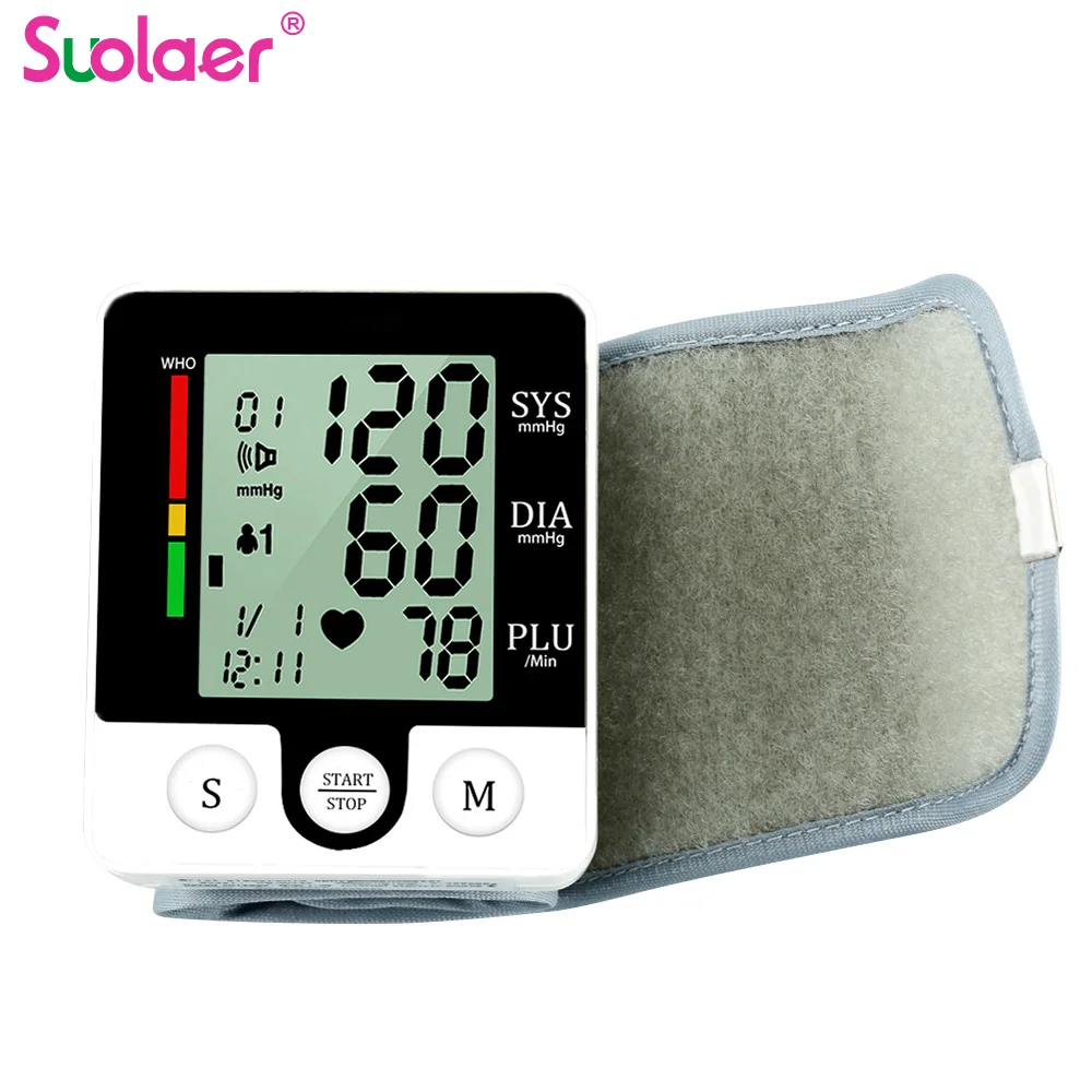 Домашний Сфигмоманометр на запястье с ЖК дисплеем измеритель давления и пульса