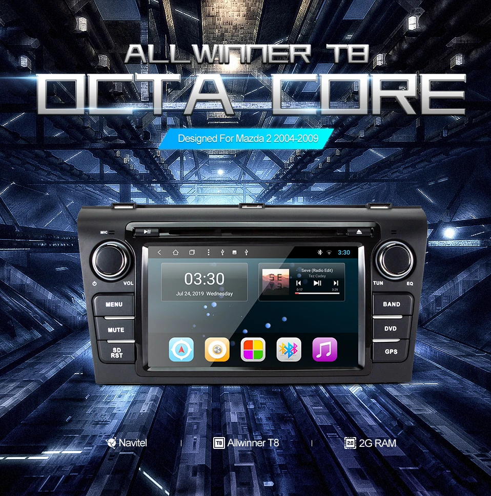 Asottu android 9,0 автомобильный dvd для Mazda 3 2004 2005 2006 2007 2008 2009 Автомобиль Радио gps навигации