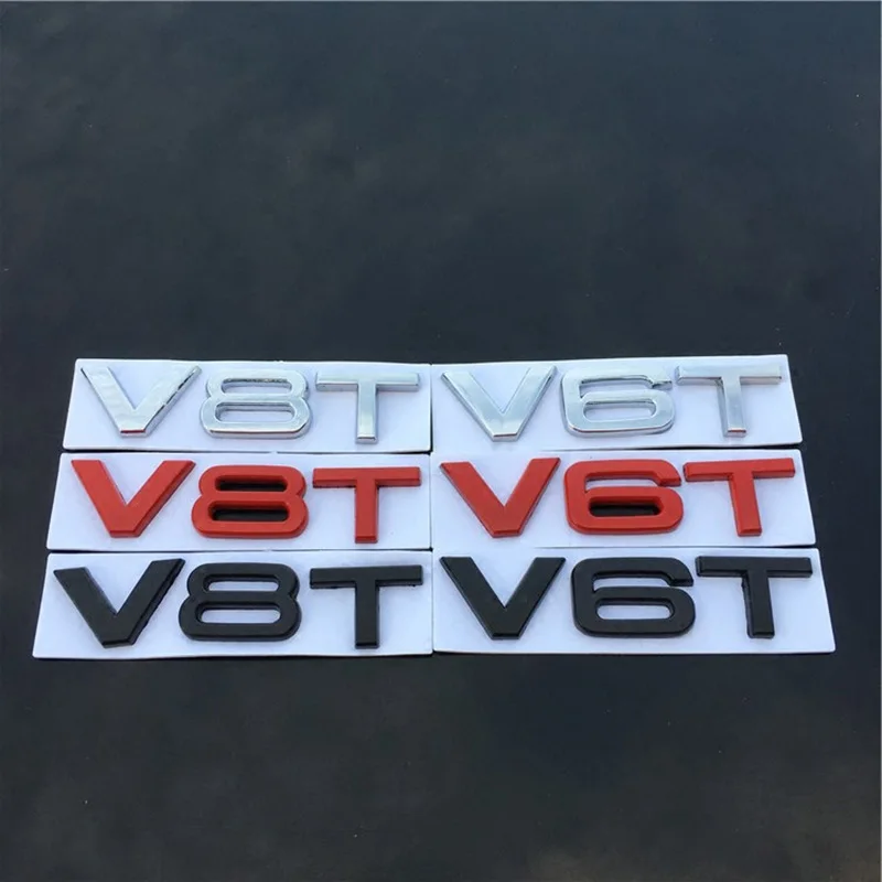 V6T V8T эмблема буквы цифры хромированный металл цинкового стайлинга автомобилей