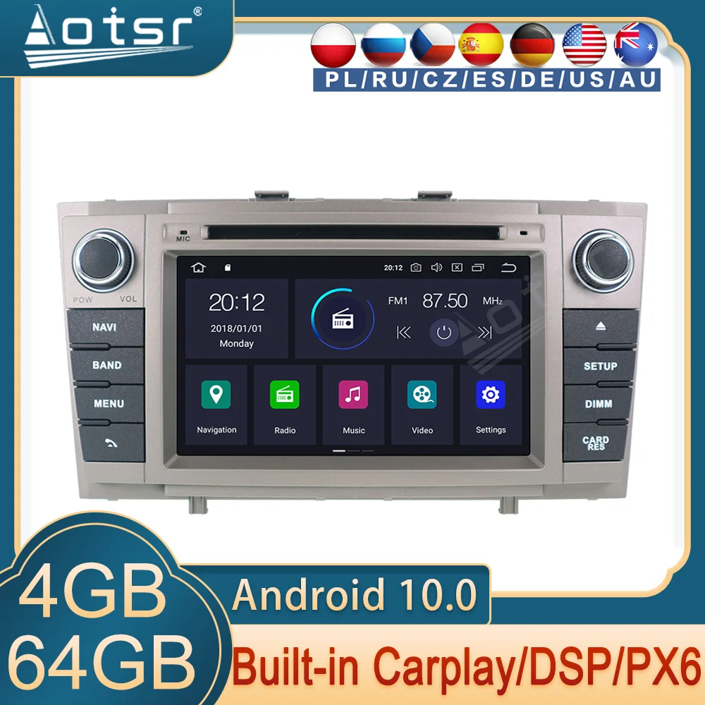 

For Toyota Avensis T27 2009 2010 2011 - 2015 Android Radio Car GPS Navigation PX6 Multimedia DVD Player Carplay Audio Head Unit