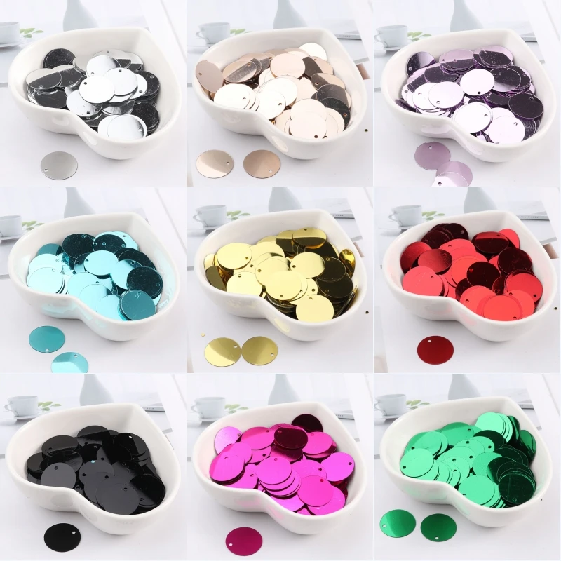 200 шт./лот размер 12 мм блесток плоские круглые лазерной пайетками Швейные Свадьба